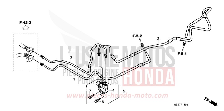PROPORTIONING CONTROLVALVE (XL1000VA) de Varadero ABS BLOOM RED METALLIC (R319) de 2007
